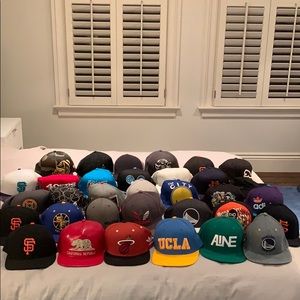 COLLECTION 33 HATS except for black sf seals hat